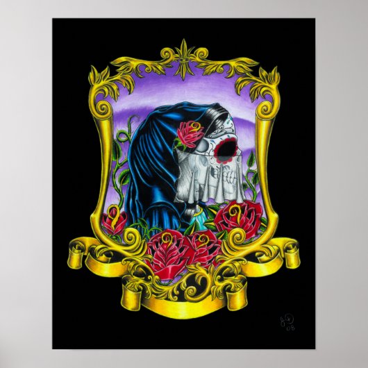 スケルトンブライドプリント ポスター (正面)