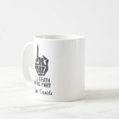スケルトンブライド結婚ハンドズリングや輪名前をカスタムする コーヒーマグカップ (正面左)