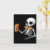 スケルトンホットドッグハロウィン カード (黄色い花)