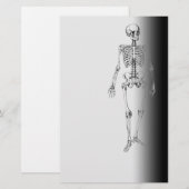 スケルトンホラーゴシックハロウィンホラー 便箋 (正面/裏面)