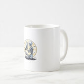 スケルトンホールディングネコスカル子猫キュートゴシックハロー コーヒーマグカップ (正面右)