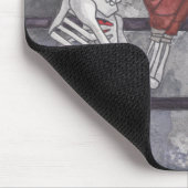 スケルトンボクシングマウスパッドオリジナル水色 マウスパッド (コーナー)