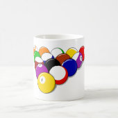 スケルトンボールバスタープールビリヤードオリジナルアート コーヒーマグカップ (中央)