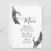 スケルトンボーンズハンドハロウィーン誕生日パーティーメニュー シーズンカード (正面)