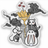 スケルトンマウス パンダと金花の禅 シール (正面)