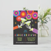 スケルトンマルガリータお祝い シンコ・デ・マヨ・パーティー 招待状 (スタンド正面)