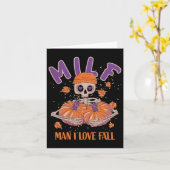 スケルトンマン ラブ フォール ファン スケルトン パンプキン ホール カード (黄色い花)