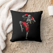 スケルトンムアイタイハロウィーンキックボクシングmmaファイティング クッション (ブランケット)