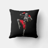 スケルトンムアイタイハロウィーンキックボクシングmmaファイティング クッション (裏面)