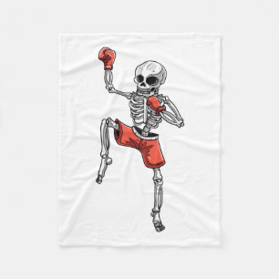 スケルトンムアイタイハロウィーンキックボクシングmmaファイティング フリースブランケット