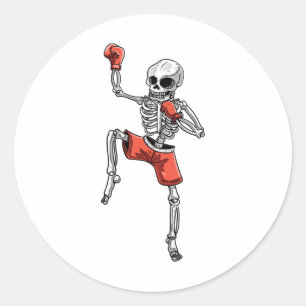 スケルトンムアイタイハロウィーンキックボクシングmmaファイティング ラウンドシール