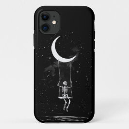 スケルトンムーンの不気味なハロウィン iPhone 11 ケース