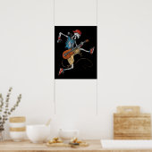 スケルトンメタルギタリスト ポスター (キッチン)