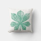 スケルトンモダングリーンメープルリーフ クッション (正面)