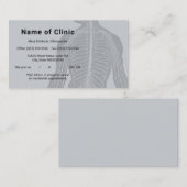 スケルトンモダンバックカイロプラクターアポイントメント 予約カード (正面/裏面)