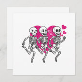 スケルトンラナーギフトクッション バレンタインデーの贈り物 シーズンカード (正面/裏面)