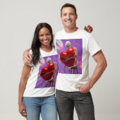 スケルトンラブ ゴシック ハグハート ロマンス Tシャツ (ユニセックス)
