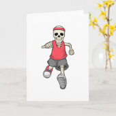 スケルトンランニングアットヘッドバンド付き カード (黄色い花)