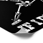 スケルトンリフティングウェイトトレーニングジムラバーもし- I ポスター (角)