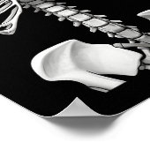 スケルトンリブケージハロウィンコスチューム男性へギフト ポスター (角)