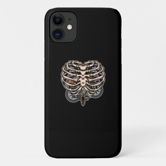 スケルトンリブケージハロウィンマウンテンバイクMTBラブ Case-Mate iPhoneケース (裏面)