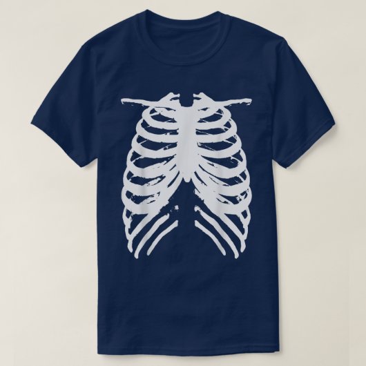 スケルトンリブケージハロウィーン Tシャツ (デザイン正面)
