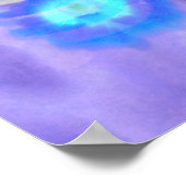 スケルトンリブケージフローラパープルブルーヴィンテージX線 ポスター (角)