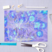 スケルトンリブケージフローラパープルブルーヴィンテージX線 薄葉紙 (クラフト)