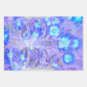 スケルトンリブケージフローラ紫青ヴィンテージX線 ラッピングペーパーシート (正面3)