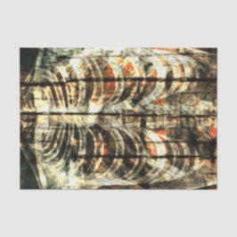 スケルトンリブケージベージュブラックオレンジヴィンテージX線 薄葉紙