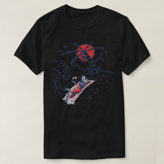 スケルトンリラックスサマービーチ Tシャツ (デザイン正面)