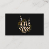 スケルトンロックハンドサインハロウィーン音楽愛好家209 名刺 (裏面)