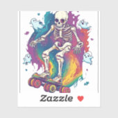 スケルトンローラスケーター シール (シート)