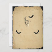 スケルトン不気味とこうもりリースハローウィンパーティ 招待状 (裏面)