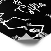 スケルトン不気味カードとギフト赤ちゃんシャワーサイン ポスター (角)