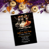 スケルトン不気味ズハロウィーンダンスパーティの招待状 招待状