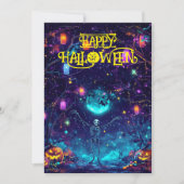 スケルトン不気味ダンスカード 招待状 (正面)