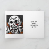 スケルトン不気味ハロウィーンプン カード (内部)