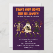 スケルトン不気味ハロウィーン招待状 招待状 (正面)