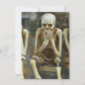 スケルトン不気味ハロウィーン招待状 招待状 (裏面)