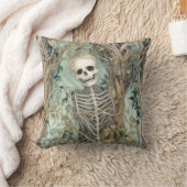 スケルトン不気味ハロウィーン装飾用クッション クッション (ブランケット)