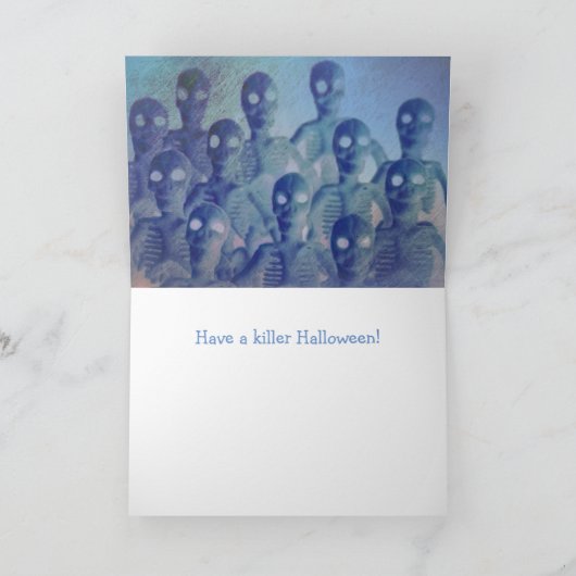 スケルトン不気味ハロウィーン カード (内部)