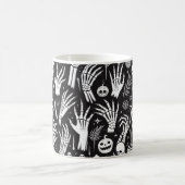 スケルトン不気味ハンズマグ コーヒーマグカップ (中央)