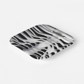 スケルトン不気味リブケージブラックハロウィーン ペーパープレート (傾斜あり)