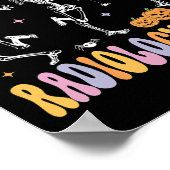 スケルトン不気味放射線学クルーX線テックハローウィー ポスター (角)