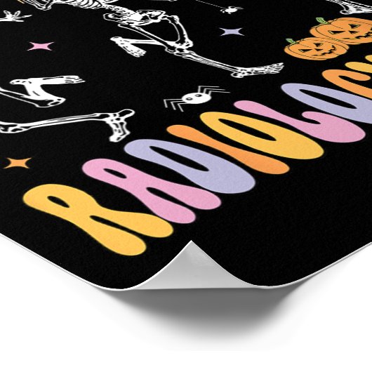 スケルトン不気味放射線学クルーX線テックハローウィー ポスター (角)