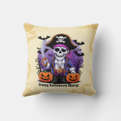 スケルトン不気味海賊ハッピーハローウィンマテイ クッション (裏面)