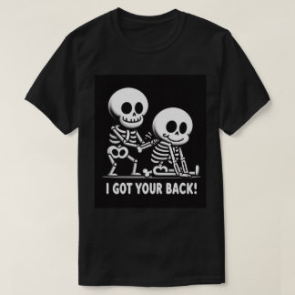 スケルトン乗務員サポートティー得:背中よ! Tシャツ