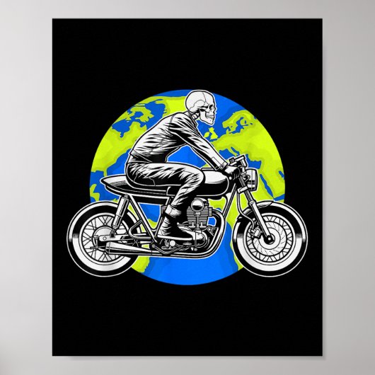 スケルトン乗用オートバイのアースデイクール救ザ ポスター (正面)