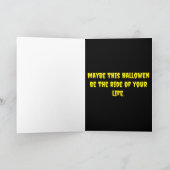 スケルトン乗用ケーブルカーヴィンテージハッピーハローウィン カード (内部)